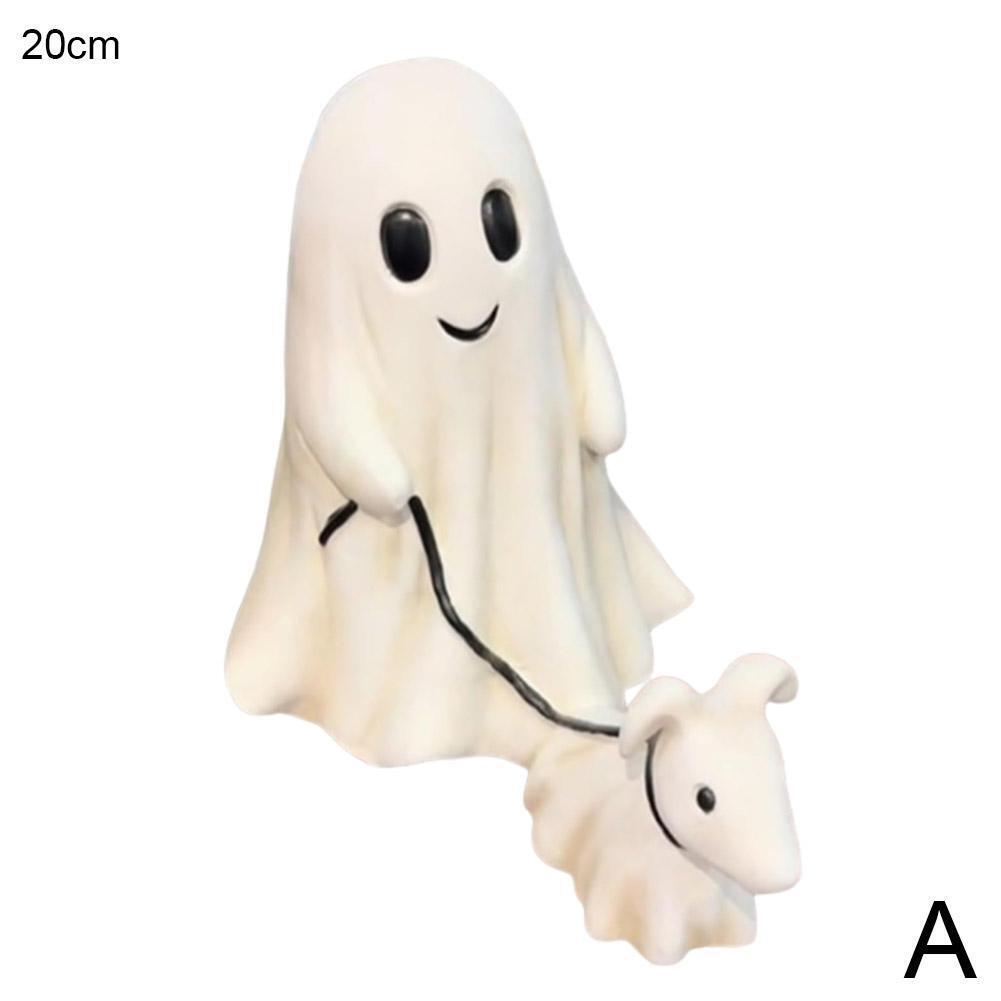 Goblin And Ghoul Ghost Walking Dog,Spooky Ghost Dog Halloween Figurine