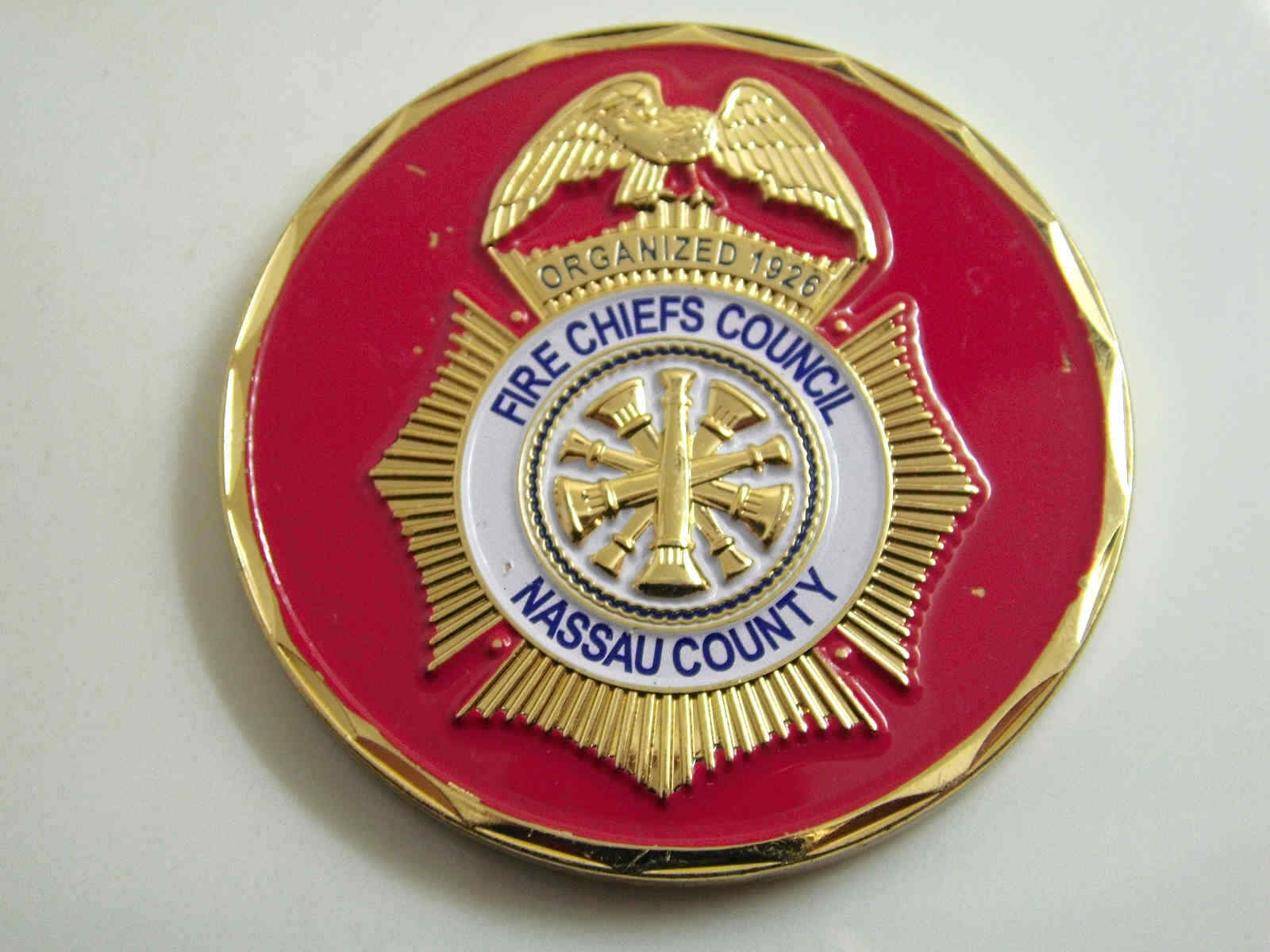 FIRE CHIEFS COUNCIL NASSAU COUNTY ORGANIZED CHALLENGE COIN