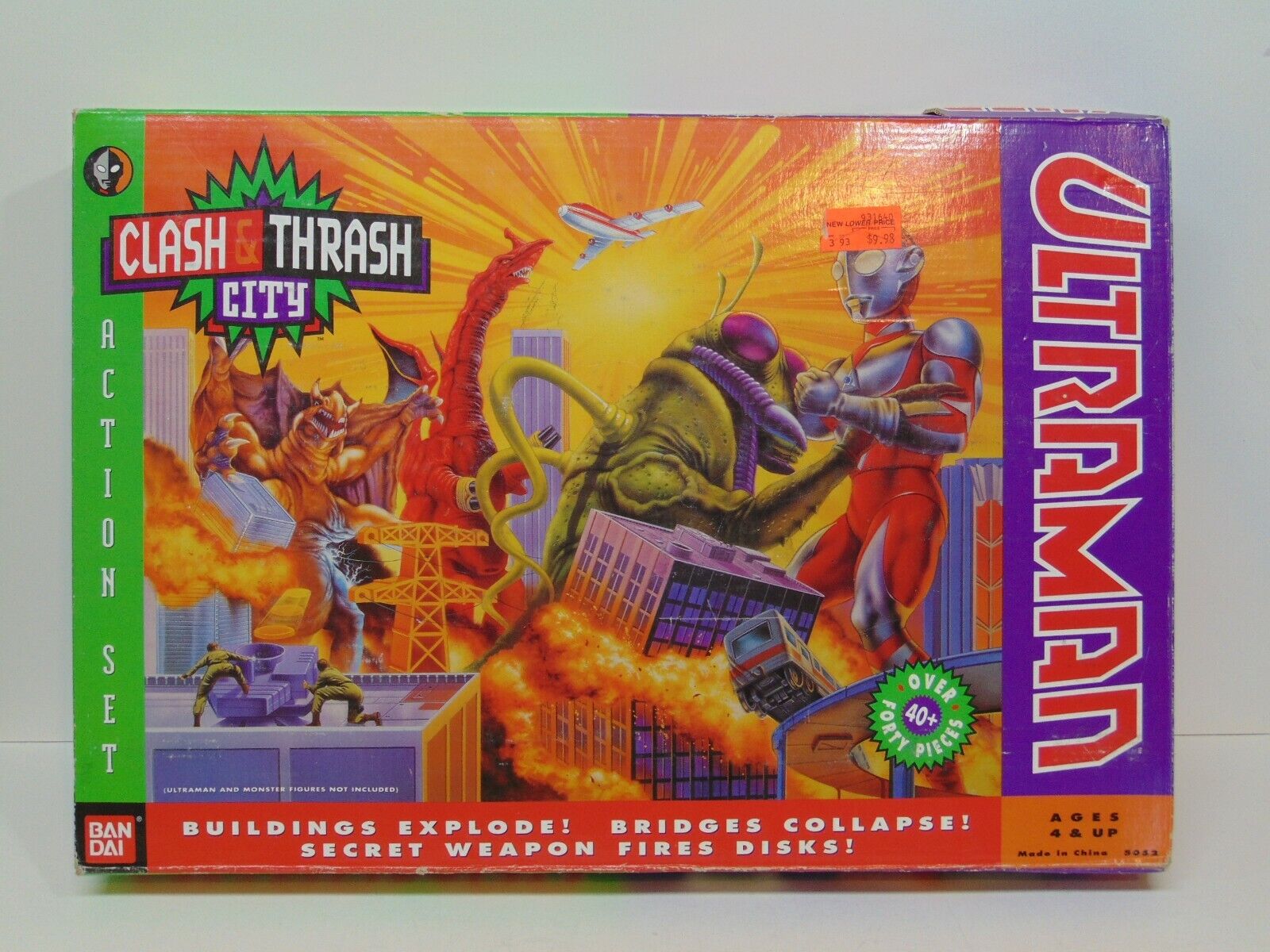 Ultraman Clash & Thrash City Play Set 1991 Bandai #5052 MISB NOS Rare Kaiju