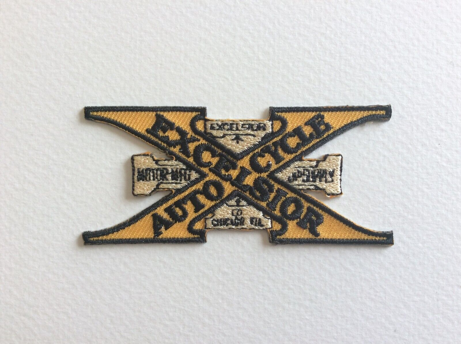 A181 NEW EXCELSIOR AUTO CYCLE 7.5*3.5CM HEAT STICKER PATCH