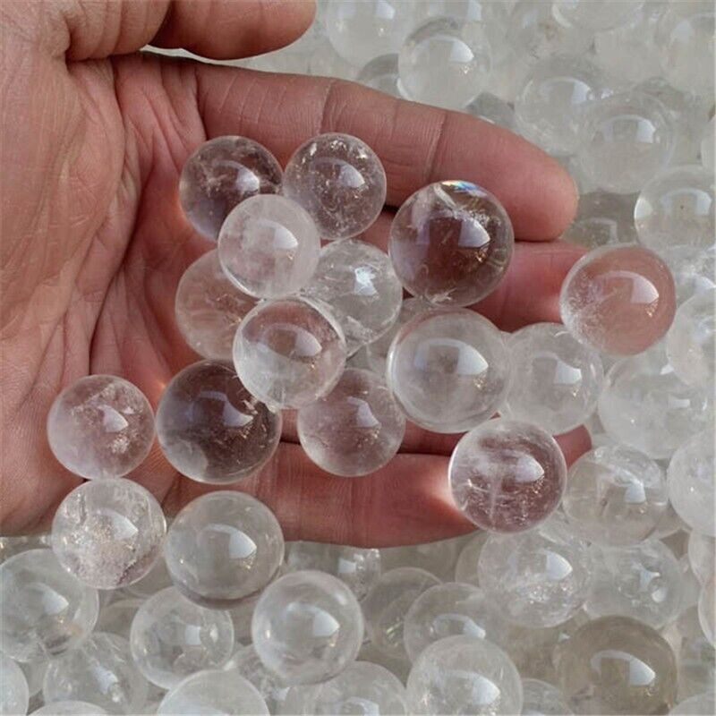 10-18mm Natural White Crystal Ball, Energy Gemstone , Reiki Healing