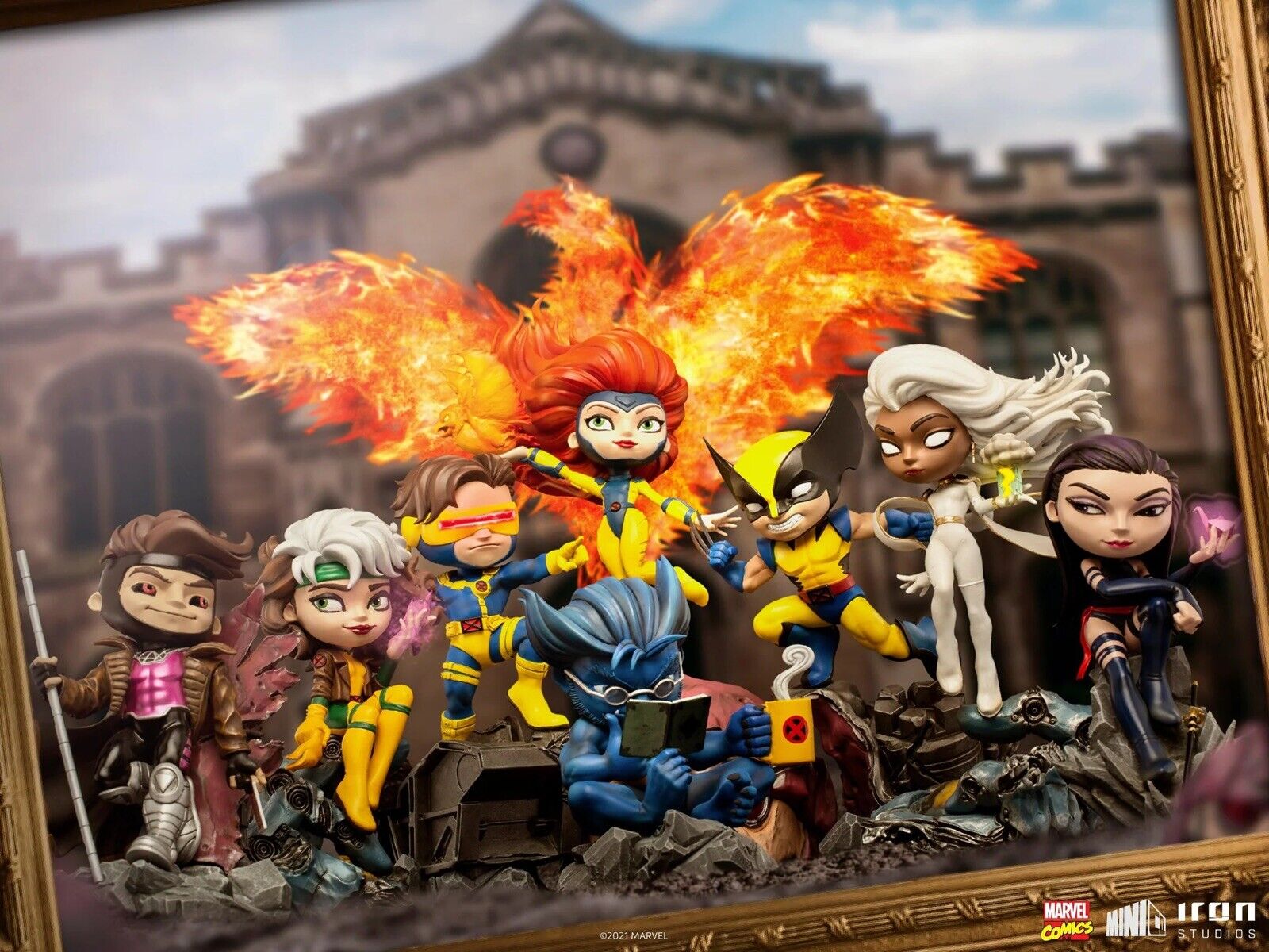 X-men iron studios minico + X-men Sideshow Art