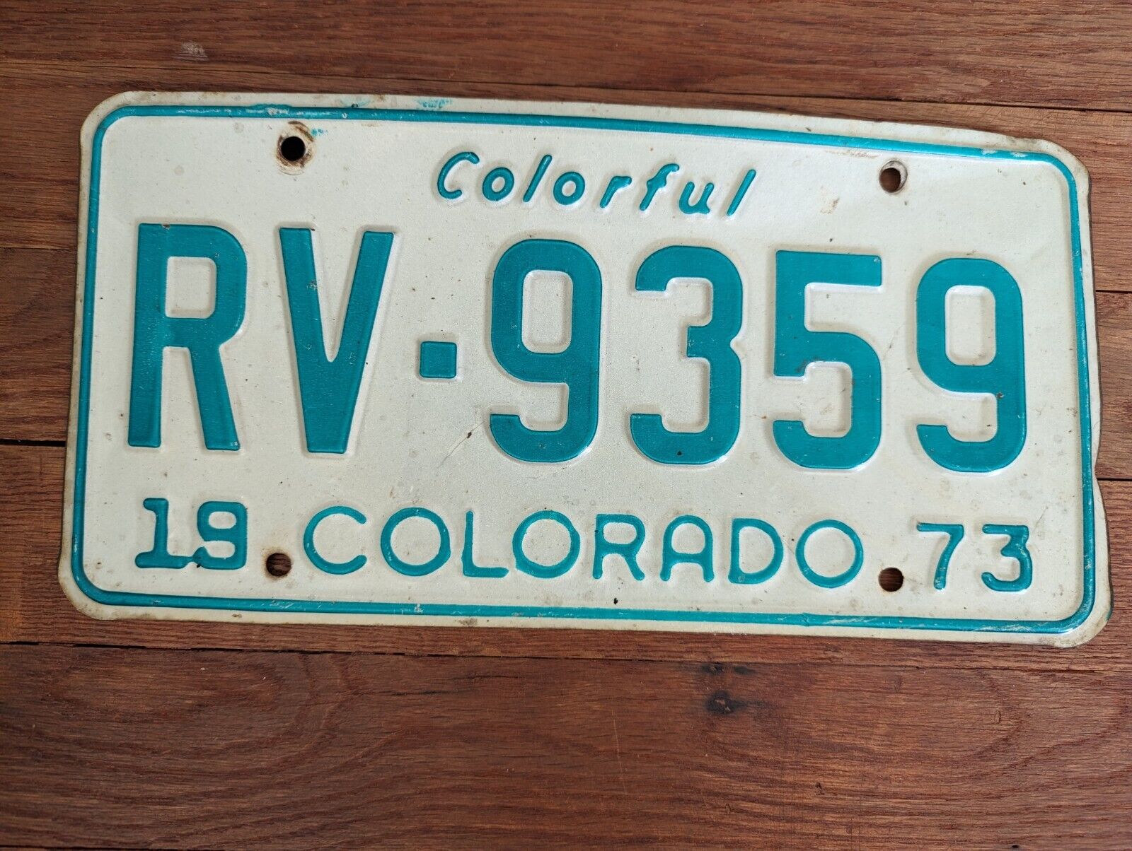 Vintage 1973 Colorado License Plate