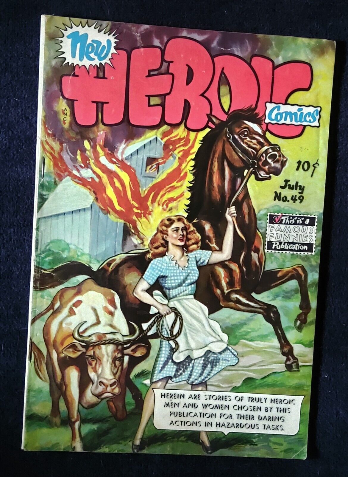NEW HEROIC COMICS #49 ('44) VG++ Nice Copy, Oddball Cover Art