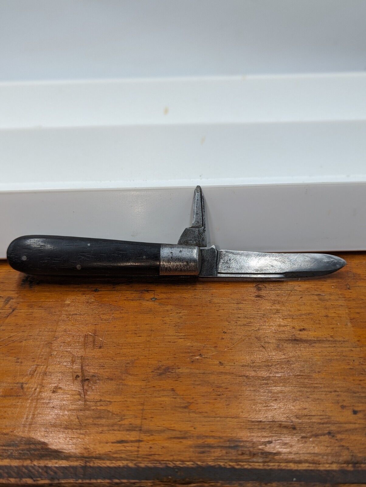 Antique Naugatuck 2 Blade pocket Knife 1872-1888 Rare Ebony Handle USA Made