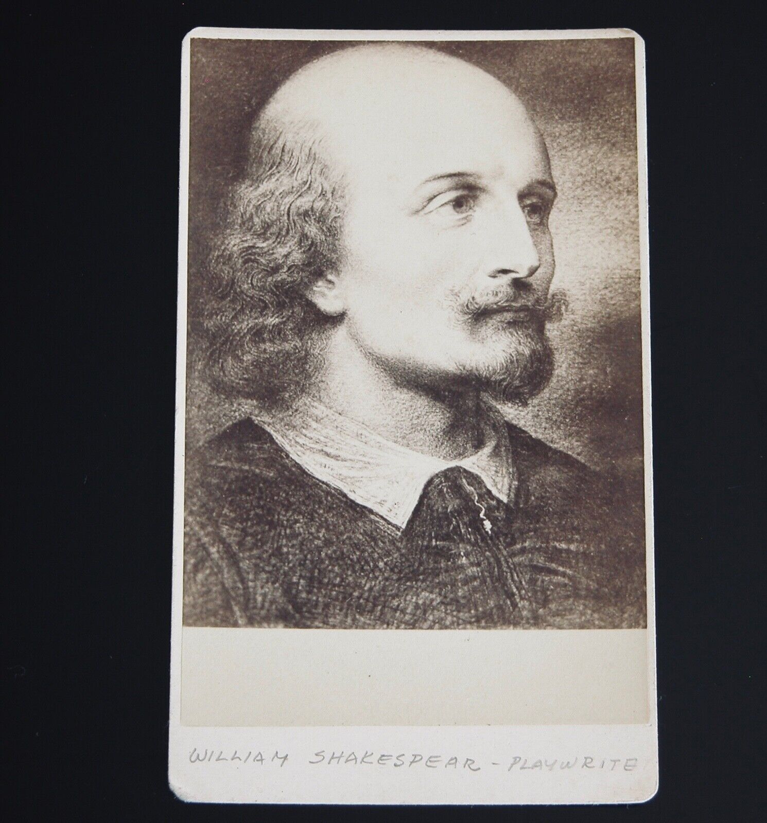 William Shakespear Playwright Poet CDV Portrait Vtg Albumen Print c.1900 RARE