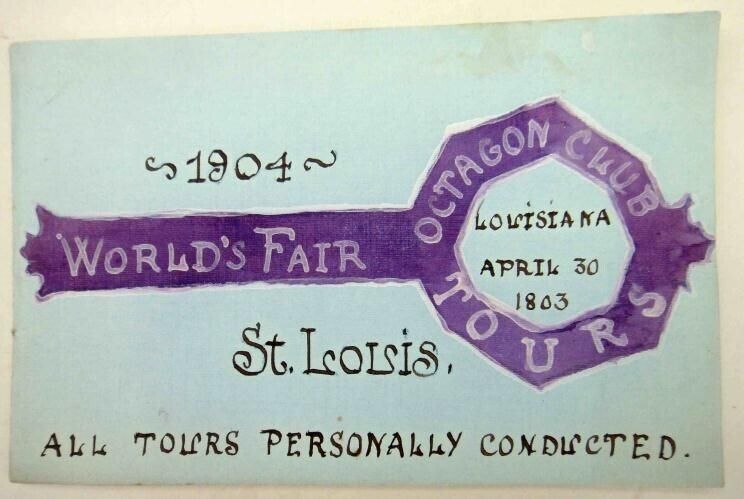 1904 antique ST. LOUIS WORLD\'S FAIR handmade TOUR BOOK
