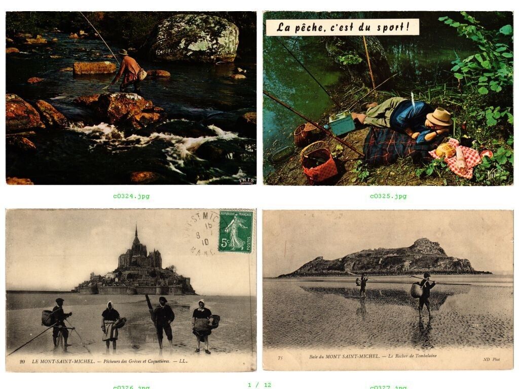 FISHING SPORT FRANCE, 82 Modern Postcards Mostly Pre-1980 (L6712)