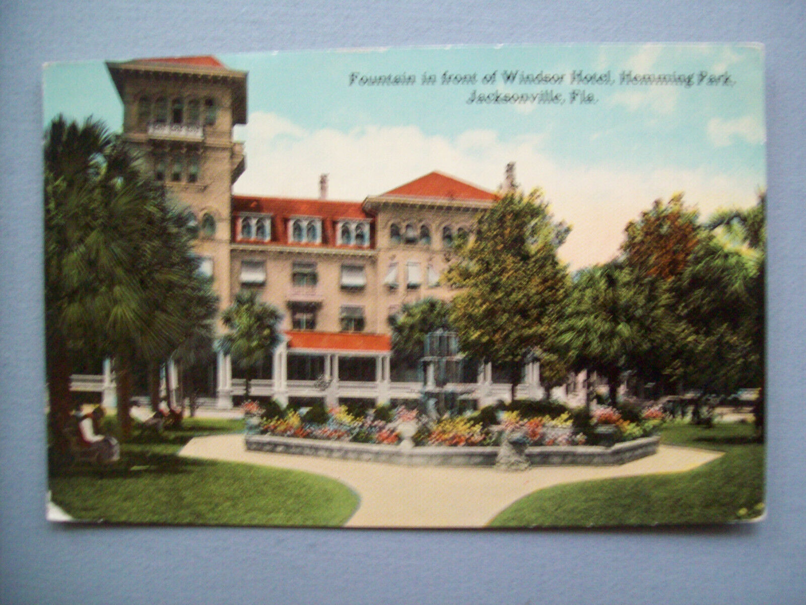 Saba Palms,Grill Beach, Florida RF Postcard