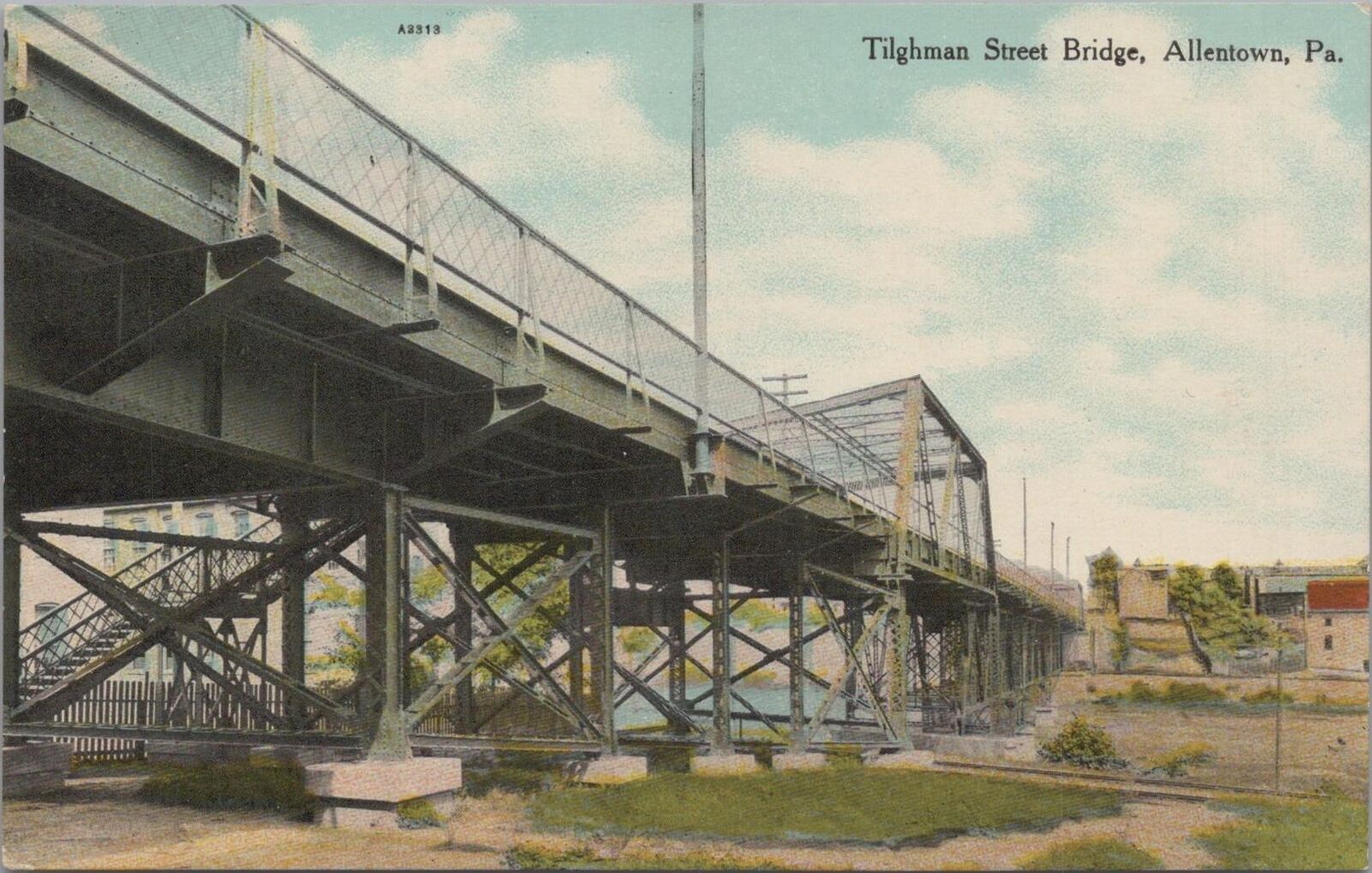 Postcard Tilghman Street Bridge Allentown PA 