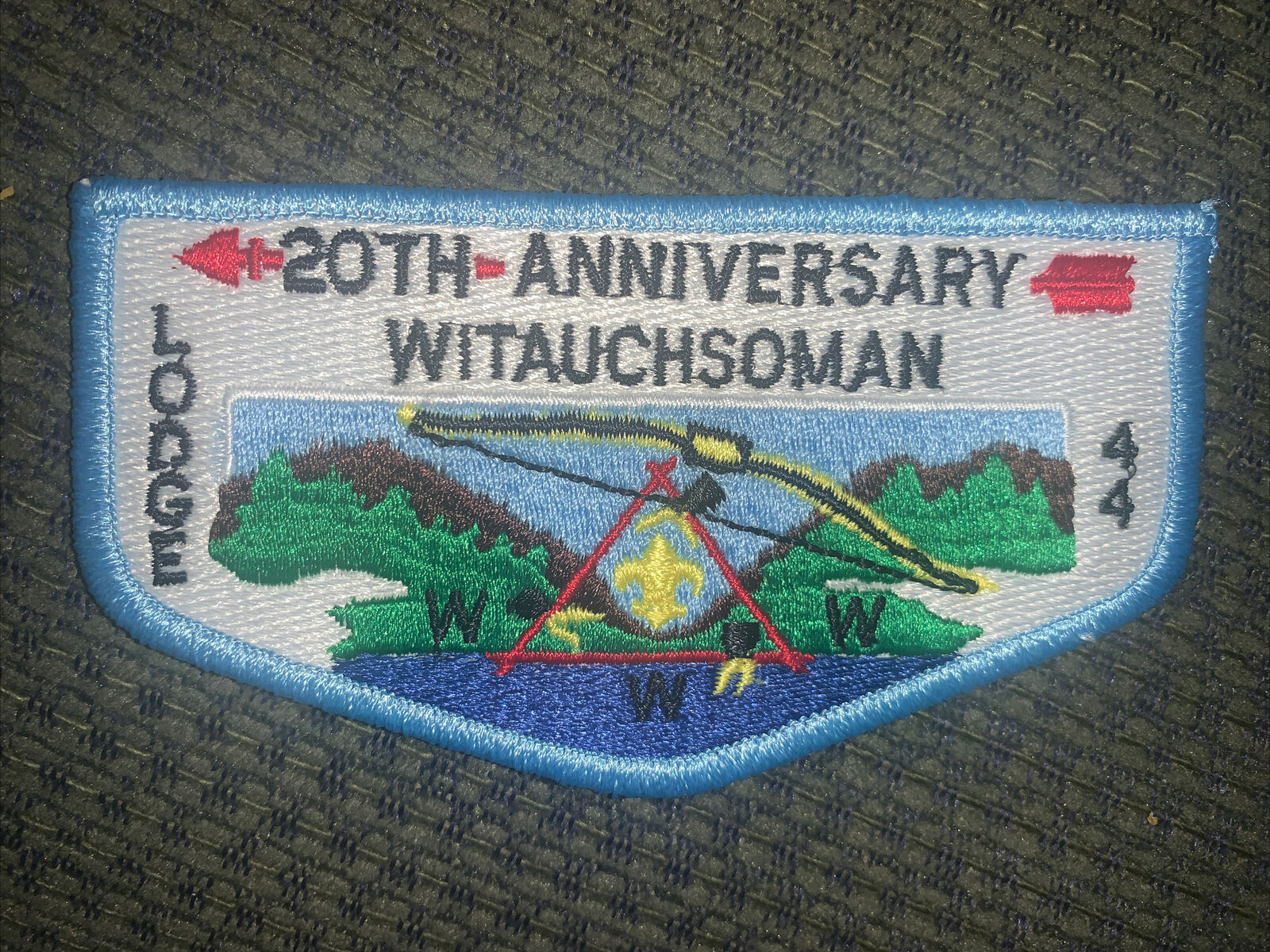 MINT OA Flap Lodge 44 Witauchsoman Light Blue Border 20th Anniversary