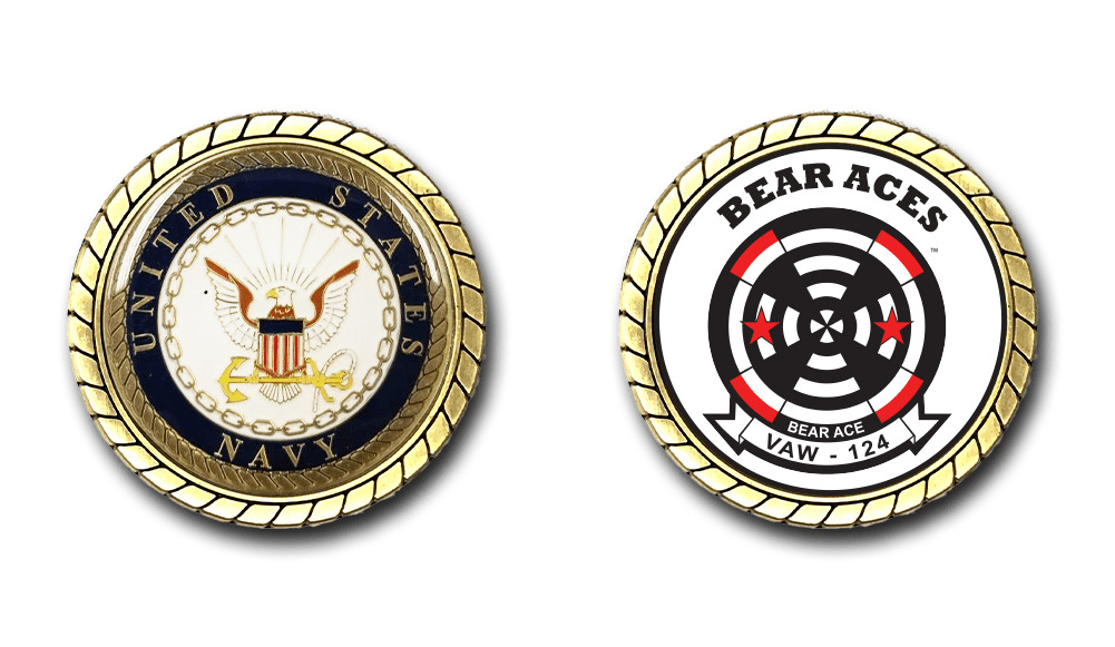 VAW-124 Bear Aces US Navy Squadron Challenge Coin Officially Licensed