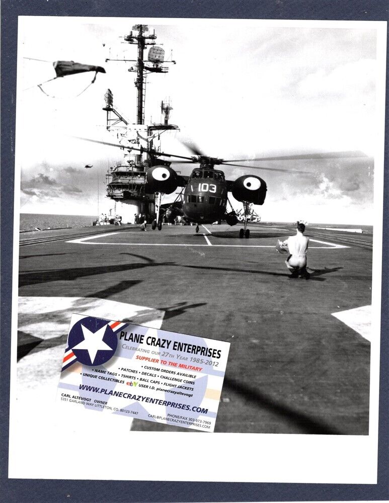 Sikorsky CH-37 HR-25 MOJAVE CVA-38 Official USMC Helicopter Squadron Photo 1960