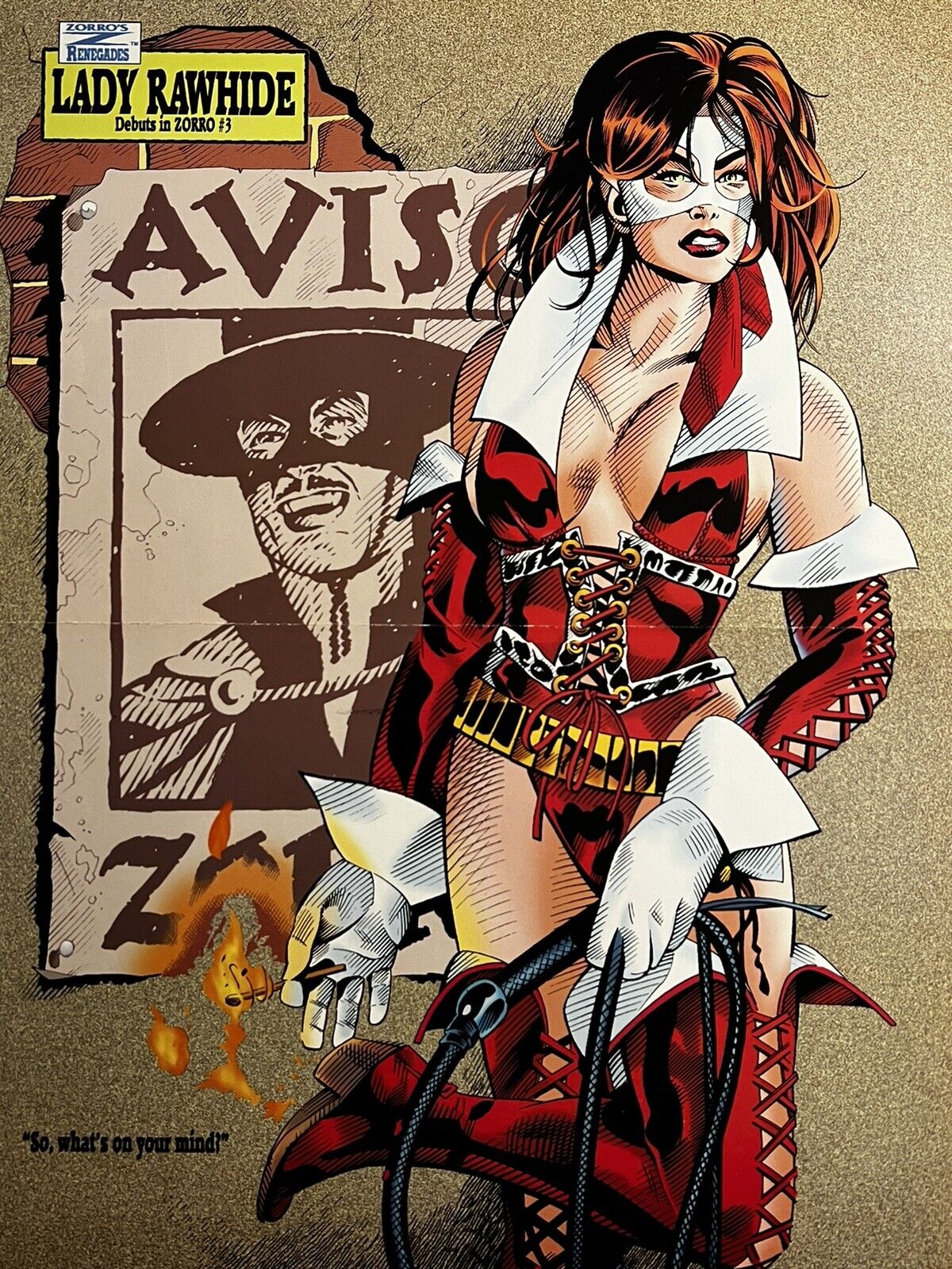 1994 LADY RAWHIDE Debut Poster 25x33cm 1ST APPEARANCE HER02