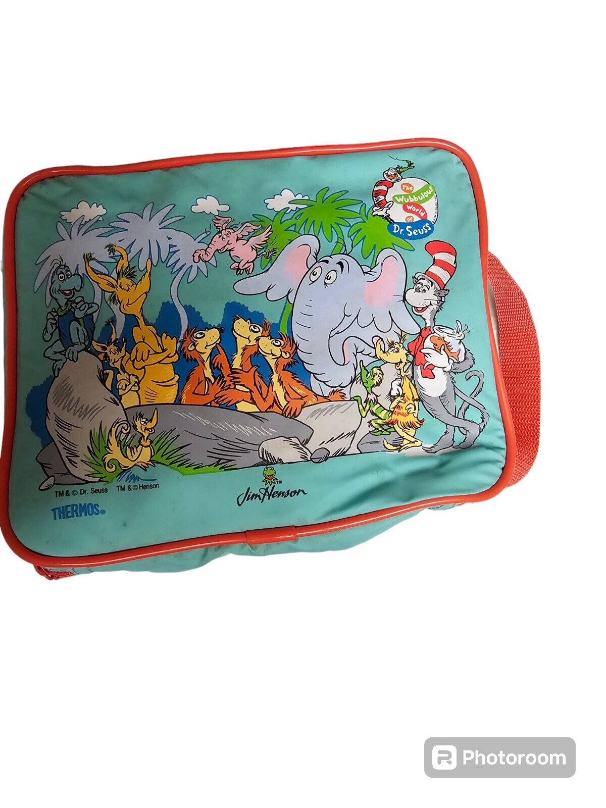 Vintage 1990s Dr Seuss The Wubbulous World Soft Insulated Thermos Lunch Box 