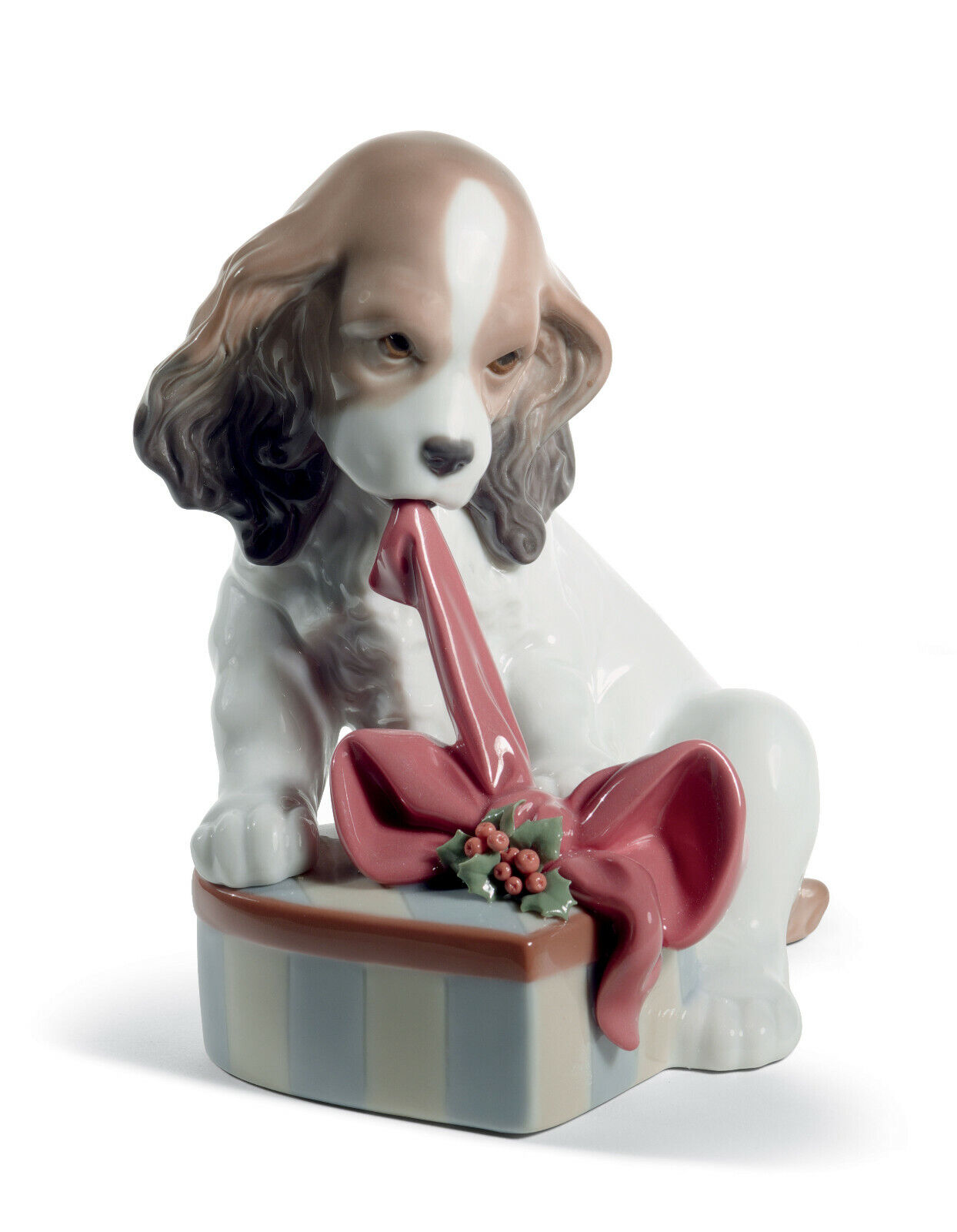 LLADRO CAN\'T WAIT DOG FIGURINE #8692 BRAND NIB CHRISTMAS PRESENTS SAVE$ F/SH