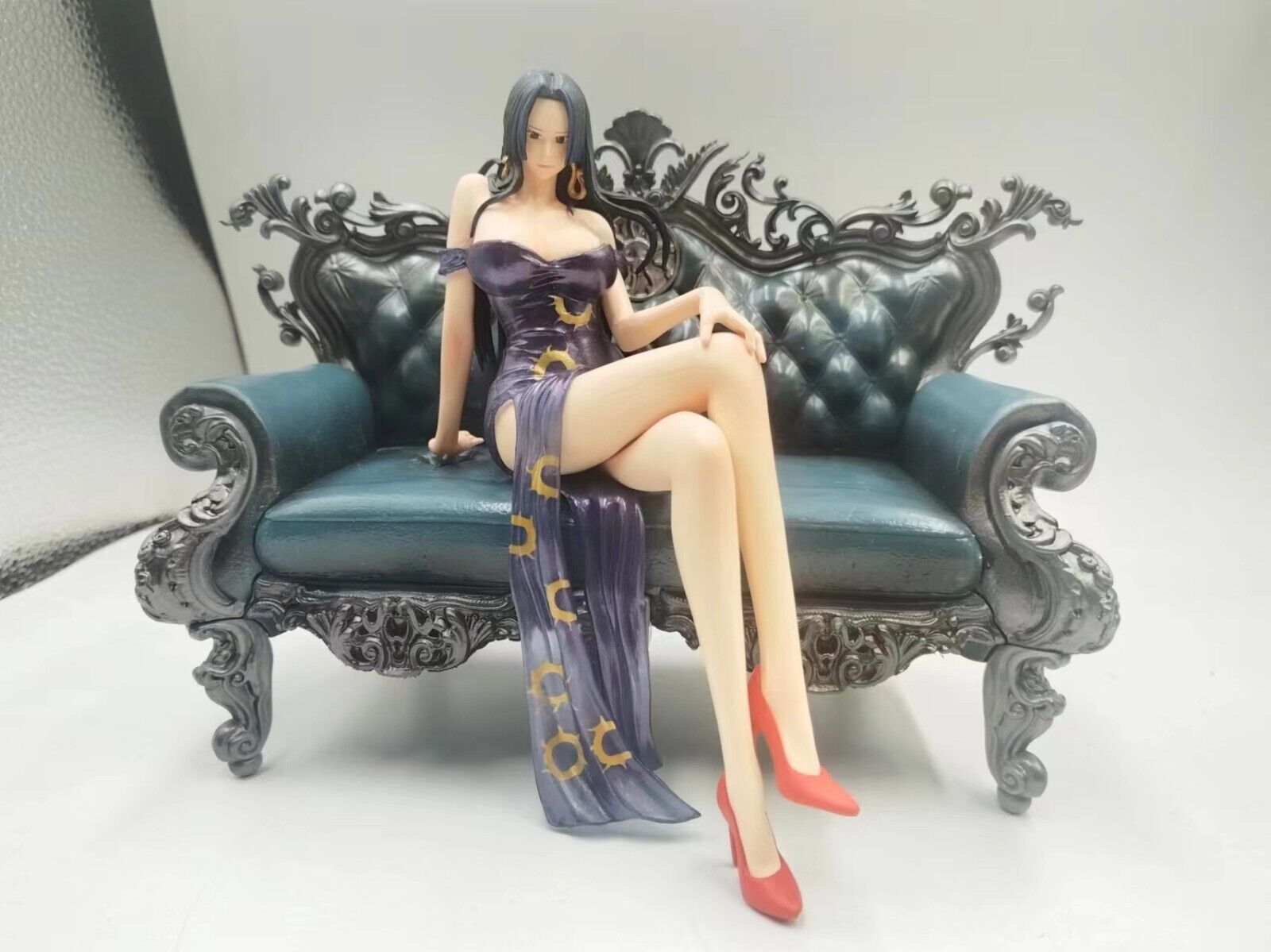 NEW 20CM Sitting Dress One Piece  Boa Hancock Anime Figure statue Toy No Box