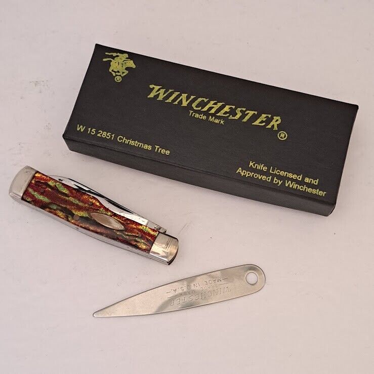 Vintage Winchester Pocket Knife - W152851 Gunstock Christmas Tree