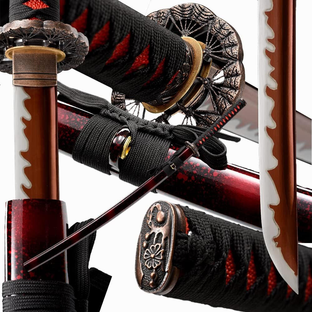 Japanese Samurai Katana Sword Full Tang High Carbon Steel 28\