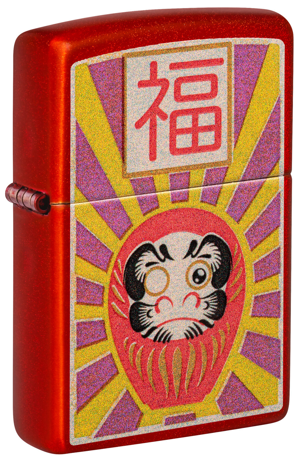 Zippo Daruma Design Metallic Red Windproof Lighter, 49475-103029
