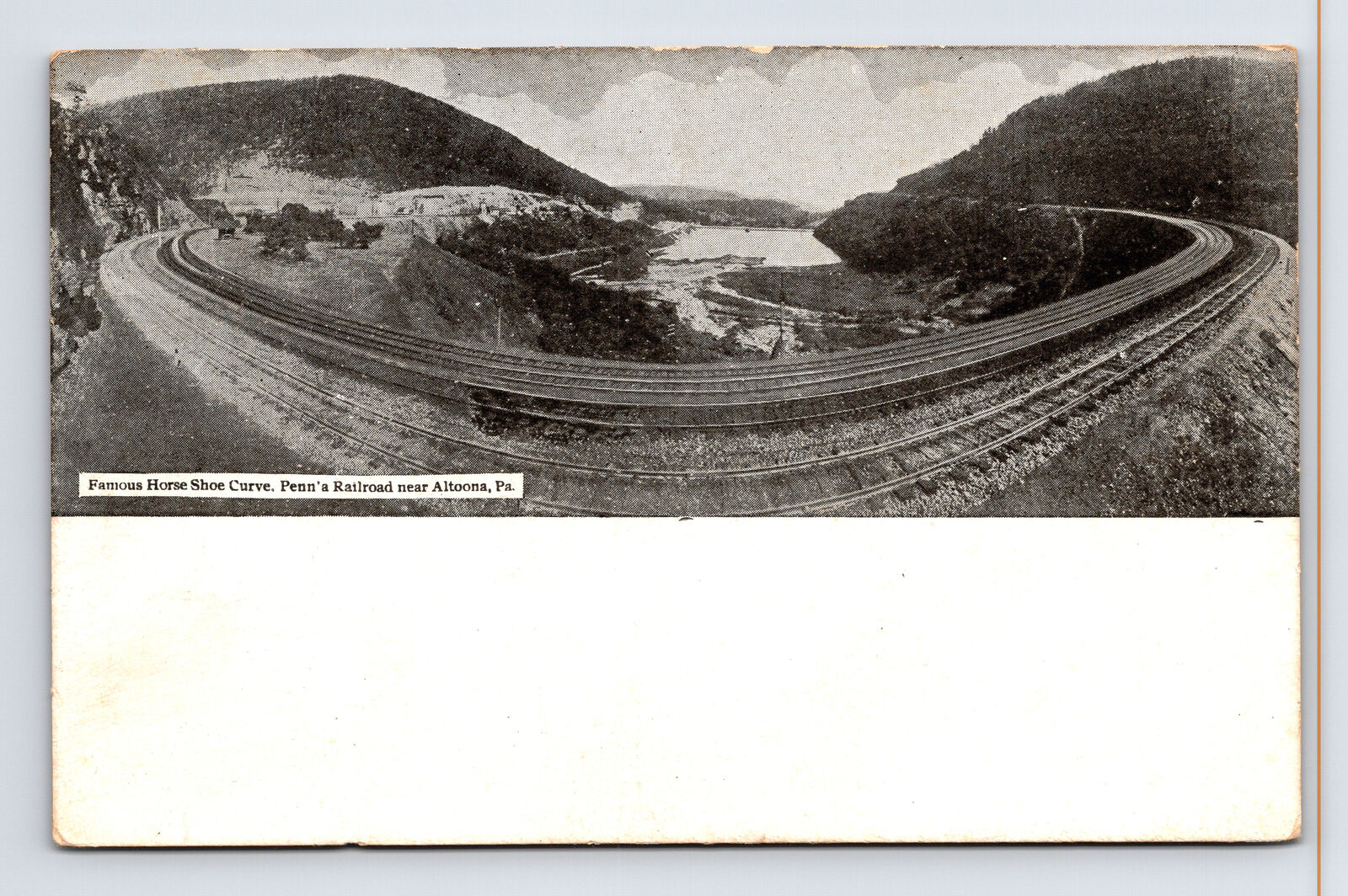 Postcard Altoona PA Pennsylvania Horse Shoe Curve PA Railroad Horseshoe