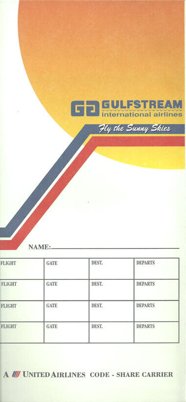 Gulfstream International Airlines ticket jacket wallet sun [1041] Buy 4+ save 50