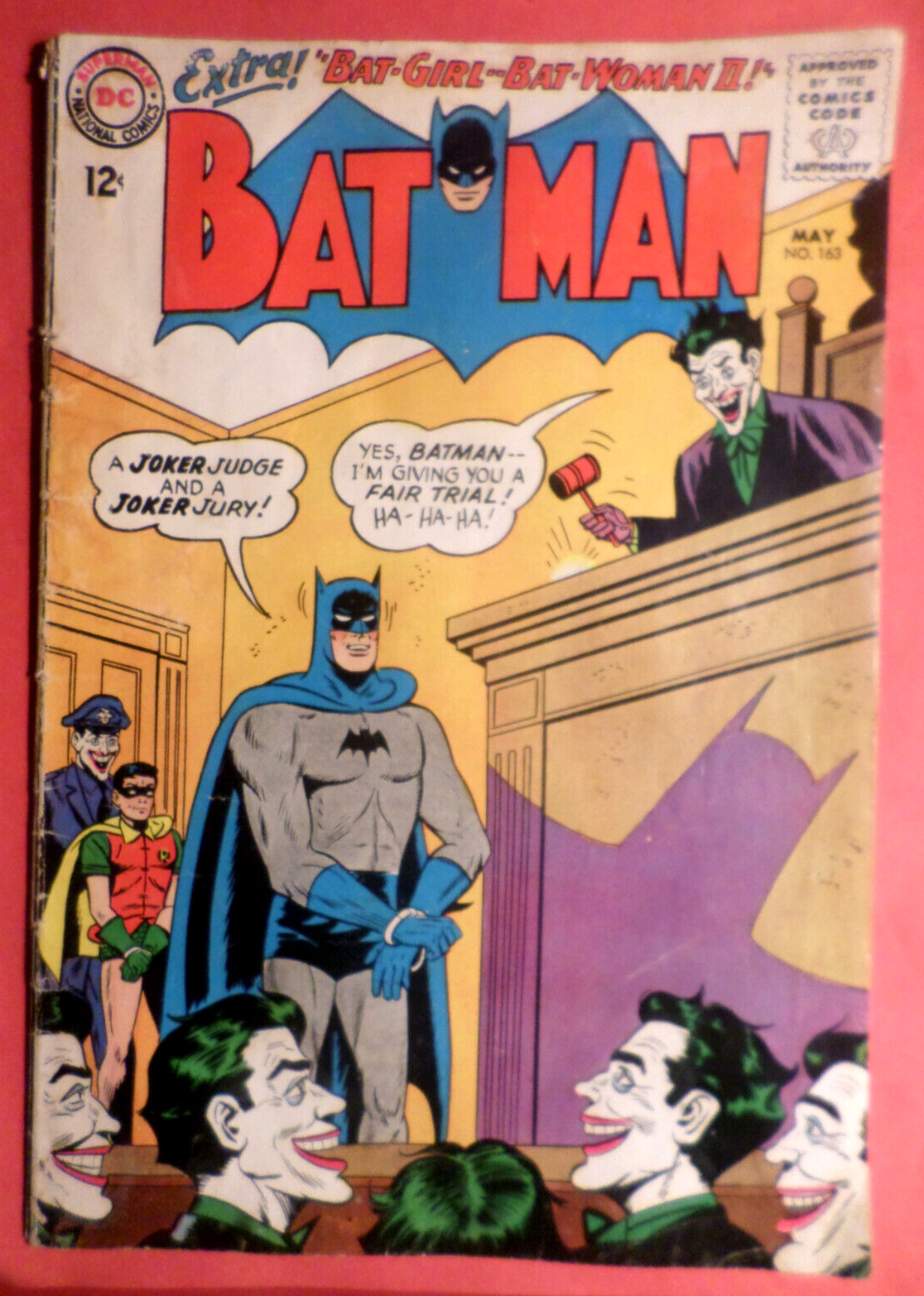 Batman 163 Bat girl- Batwoman II  Joker court Silver Age 1964