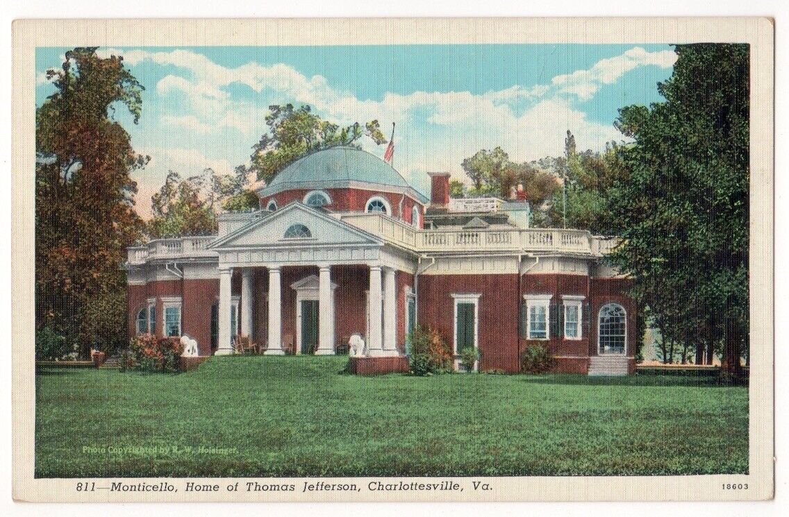 Charlottesville Virginia c1940\'s Historic Monticello, Thomas Jefferson Home