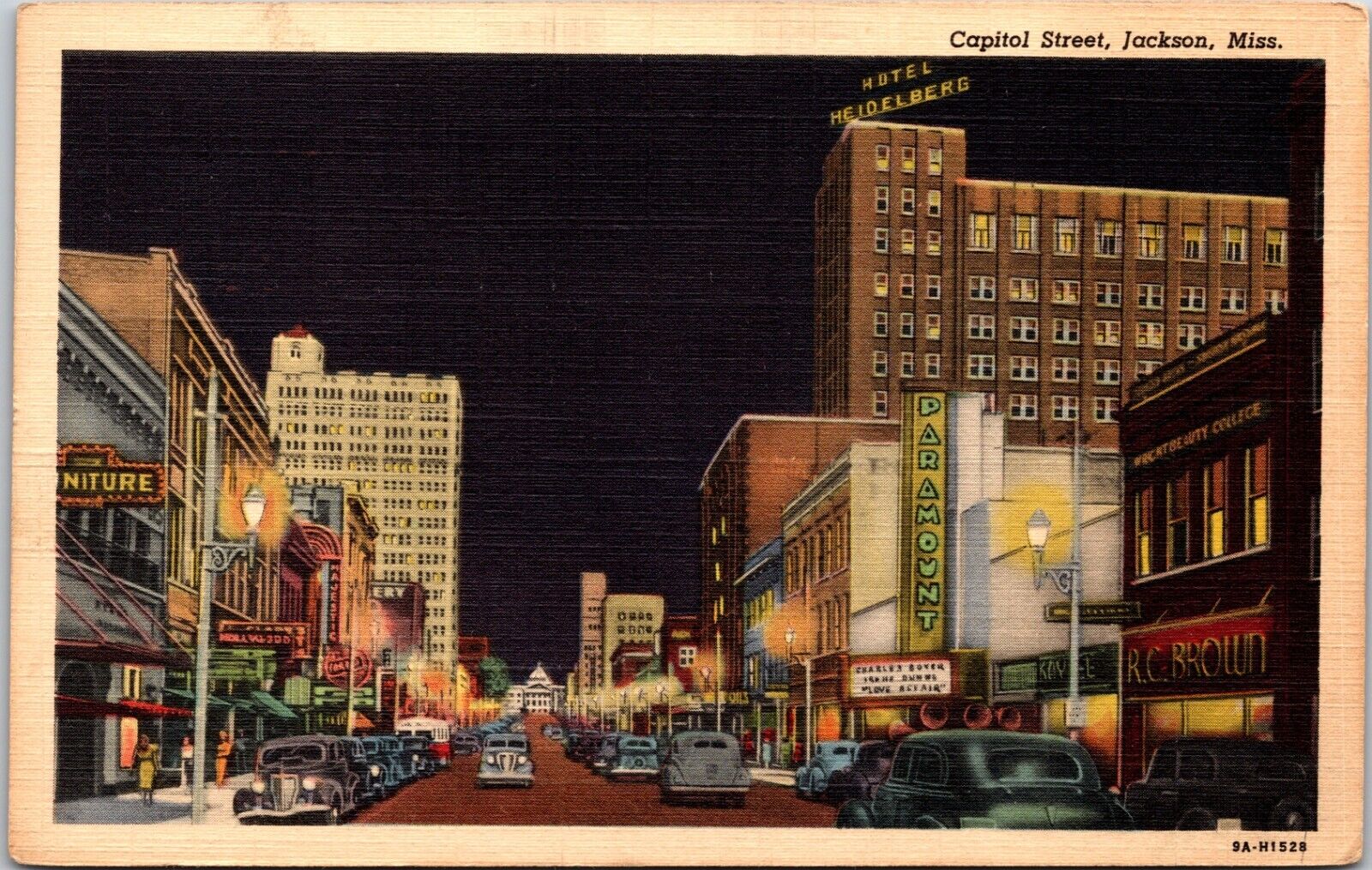 Capitol Street, Jackson, Mississippi - Postcard