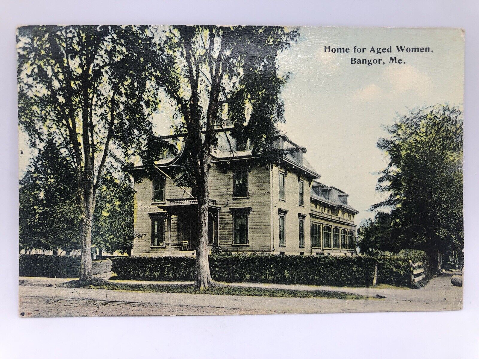 Postcard Home for Aged Women Bangor Maine 1914