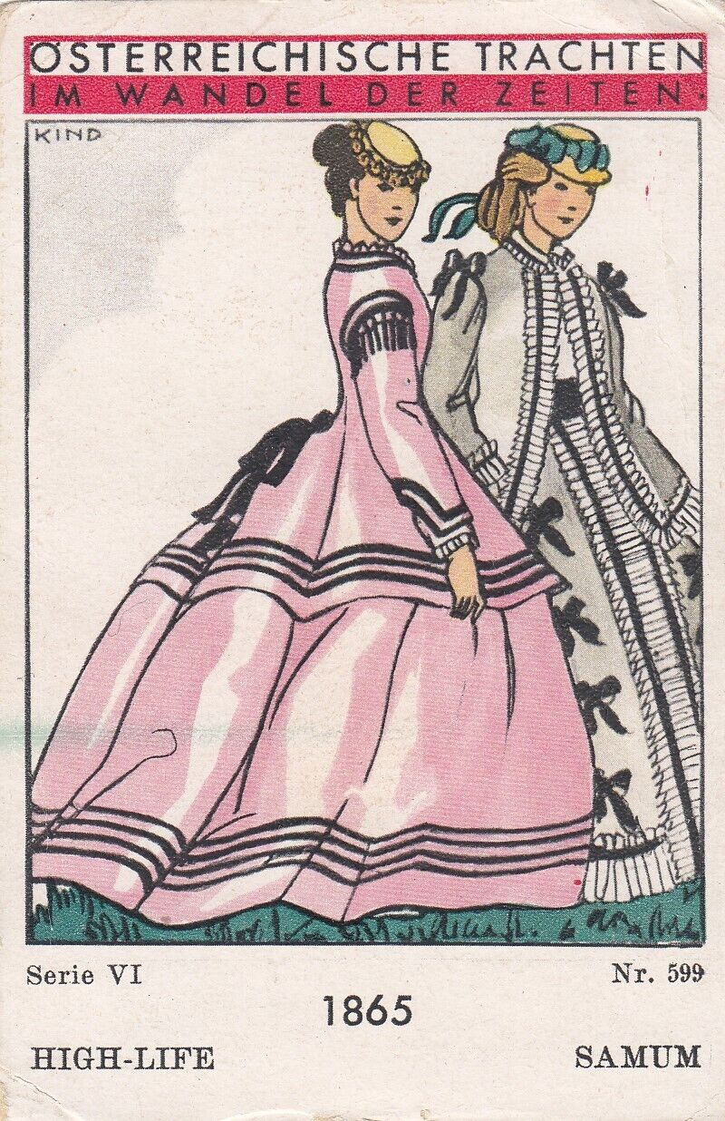 HIGH-LIFE SAMUM Austrian traditional costumes Series VI #594  - 1850