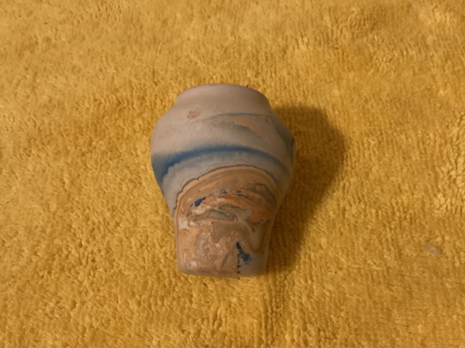 Vintage Miniature Signed Nemadji Hand Painted Native Pottery Vase