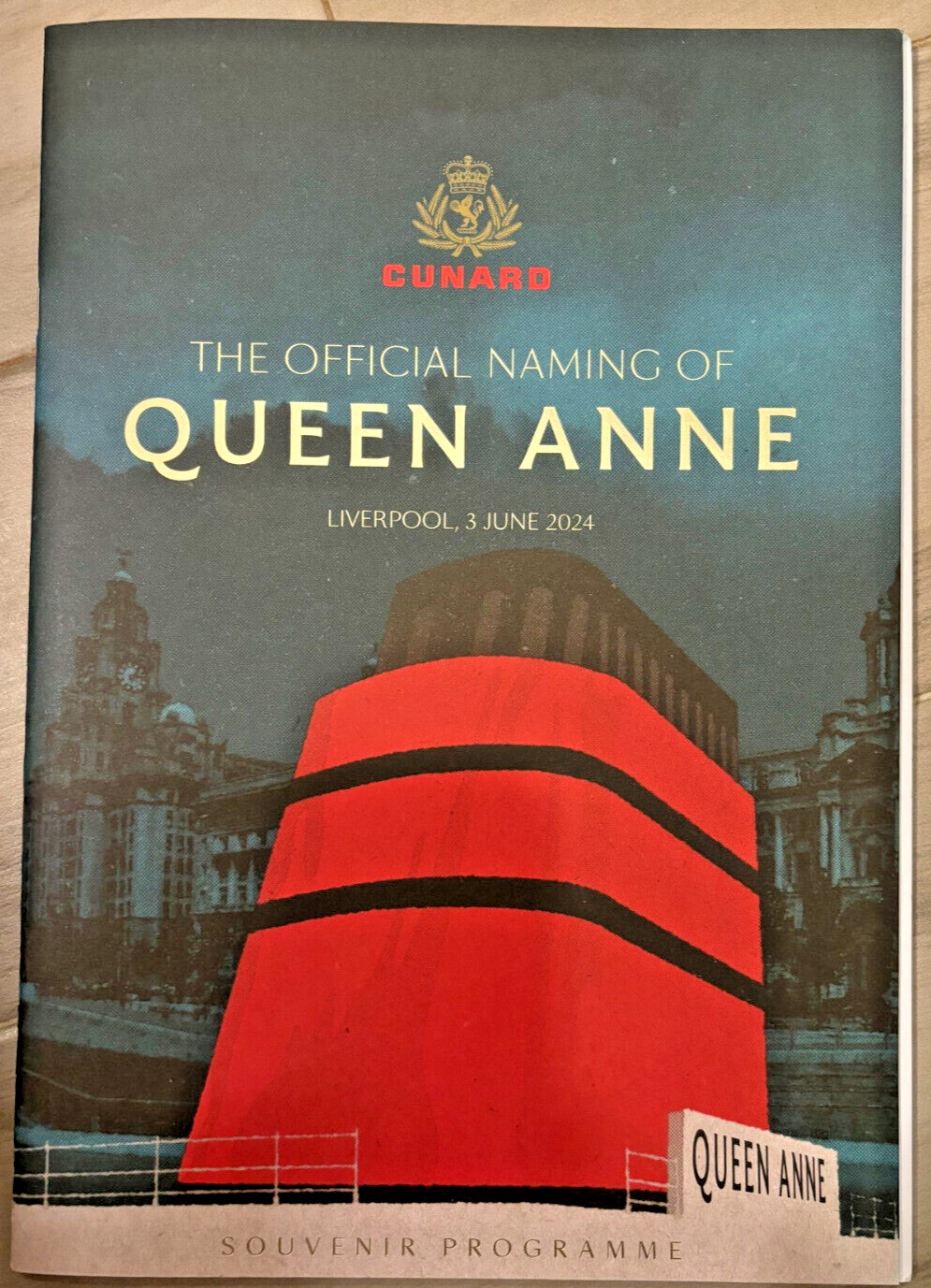 Cunard Queen Anne Official Naming Ceremony Souvenir Brochure - Liverpool 3rd Jun