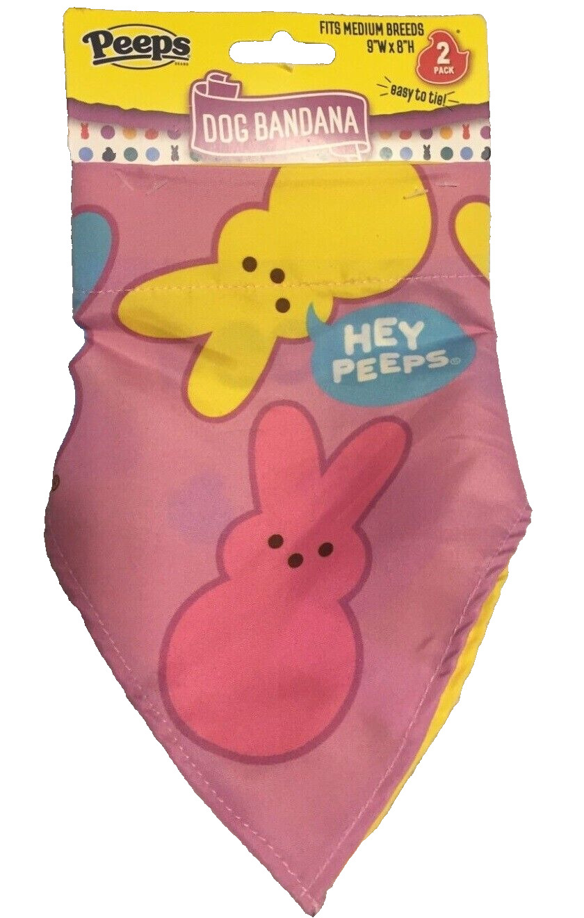 🐰2  Easter Peeps Dog Bandanas   Size For Medium Breeds 9\