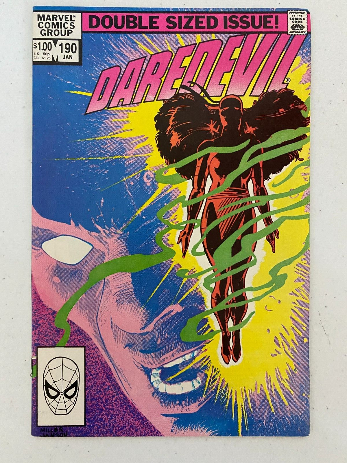 Daredevil #190 (1983) Marvel Bronze Age Black Widow-Kingpin-Stick App VF/NM