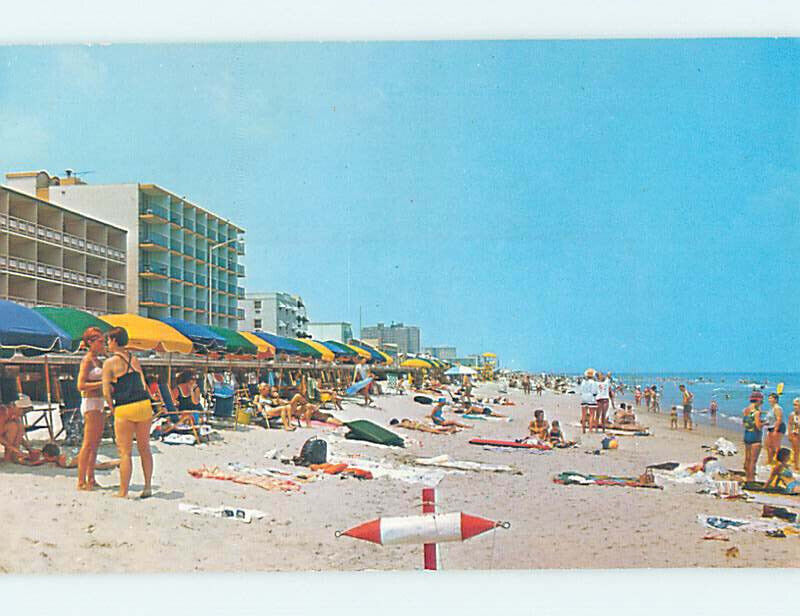 Pre-1980 BEACH SCENE Virginia Beach Virginia VA AE9266