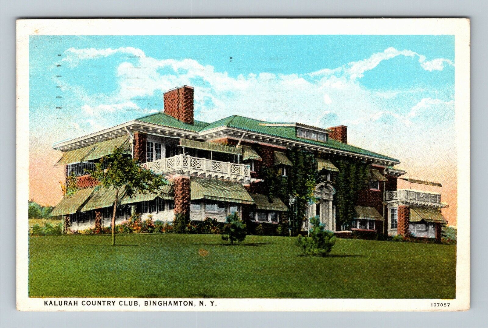 Binghamton NY-New York Kalurah Country Club, c1928 Vintage Postcard