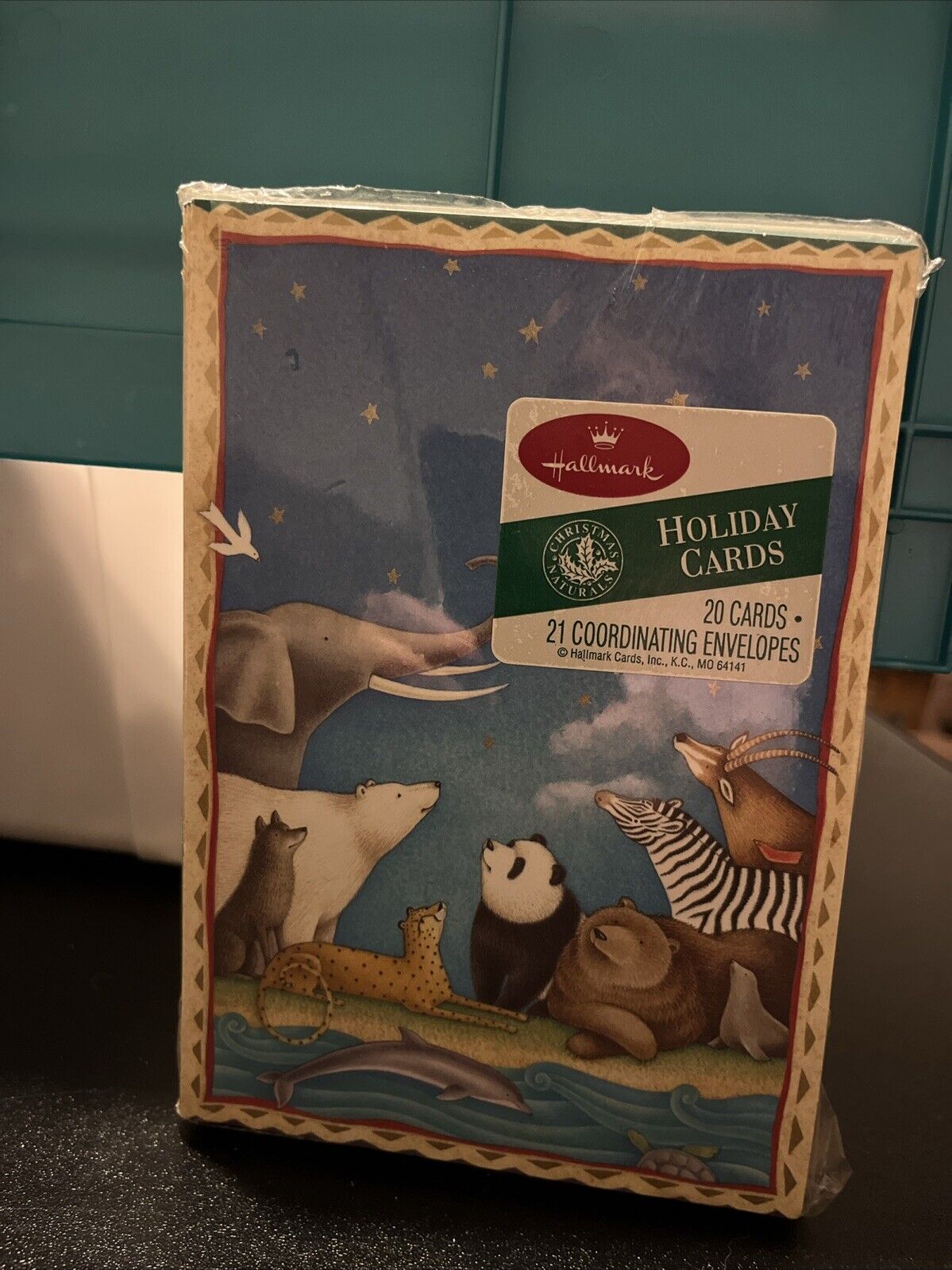 Vintage Hallmark Christmas Card Animals Unused