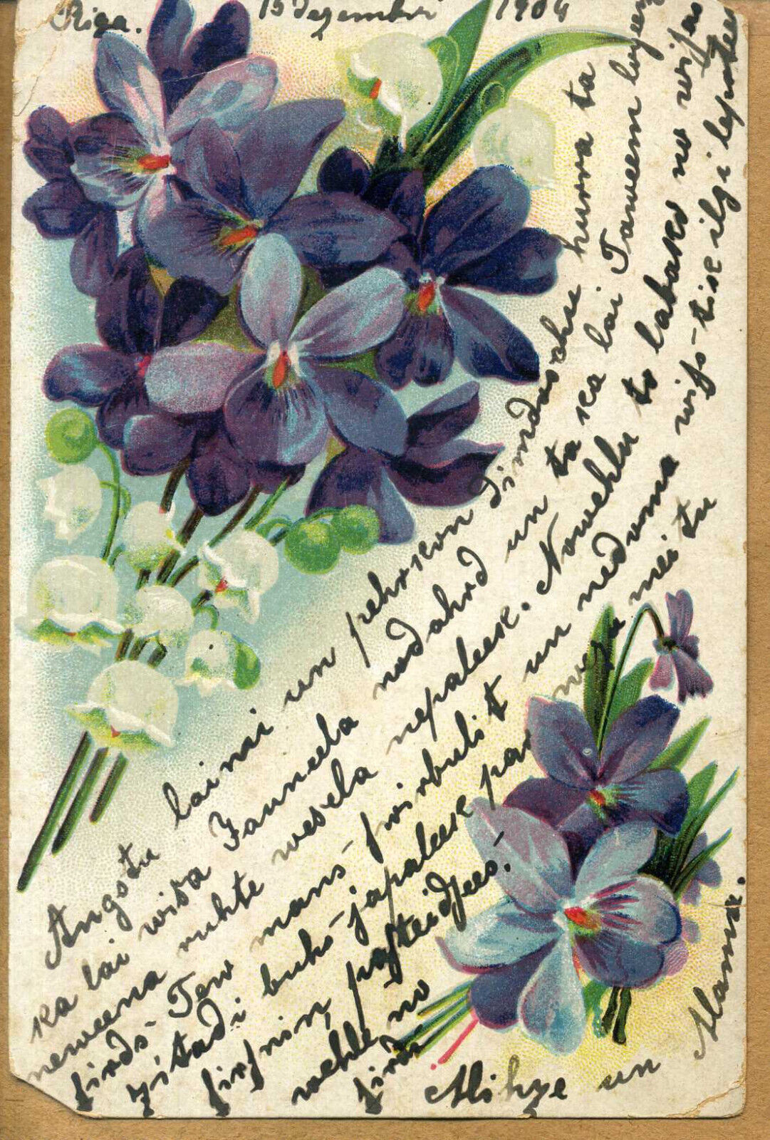 Latvia 1904 Greetings Postcard