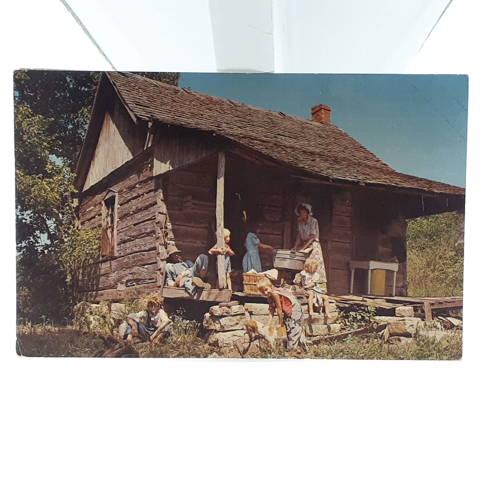 Postcard Hillbilly Family In The Ozarks Missouri Divided Posted