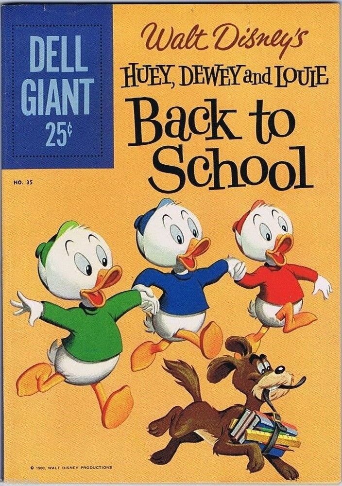 Walt Disney\'s Huey, Dewey and Louie Back To School, Dell Giant, No. 35, 1960