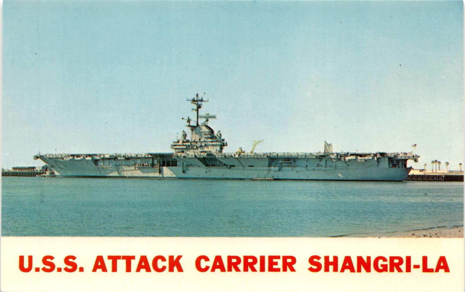 U.S.S. attack carrier Shangri-La, Mayport, Florida, C. L. Postcard