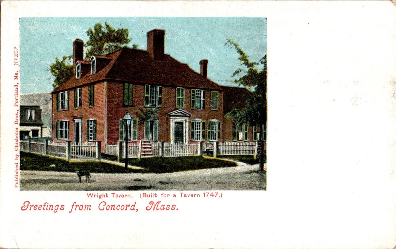 Wright Tavern, Greetings from Concord, Massachusetts MA Postcard