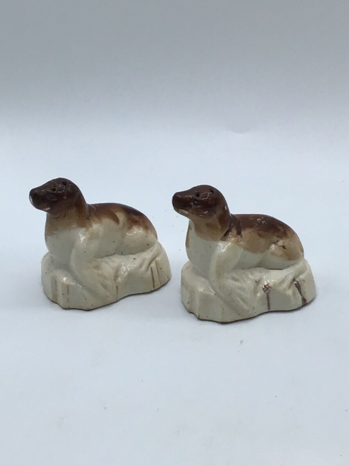 Vintage Ceramic Seals Salt and Pepper Shaker Set made in Occupied Japan