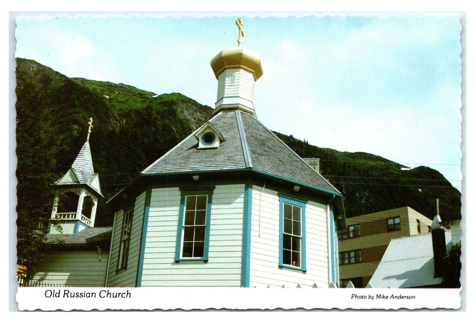 Postcard Old Russian Church in Juneau Alaska AK AJ1