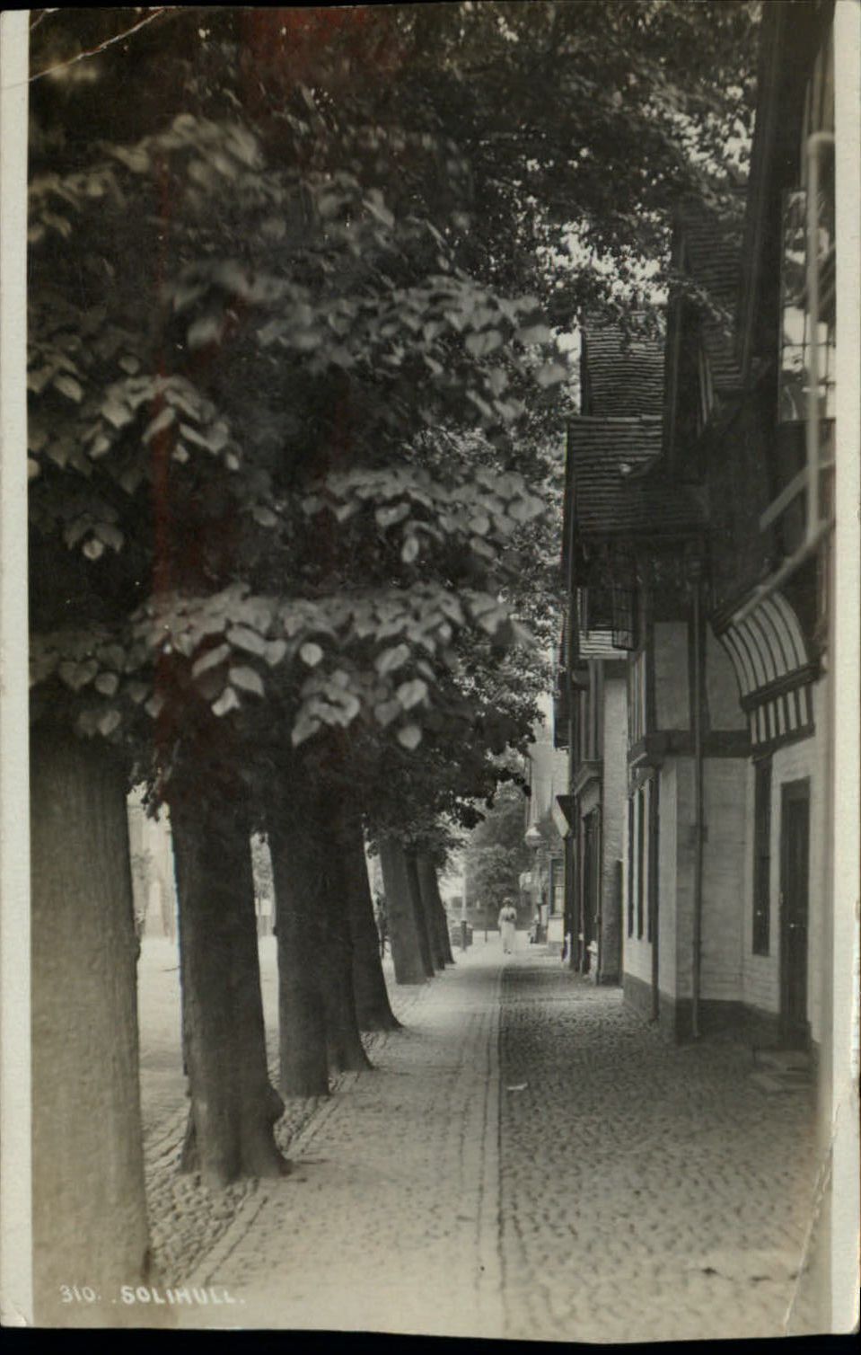 RPPC England UK Solihull street view 1910 real photo postcard