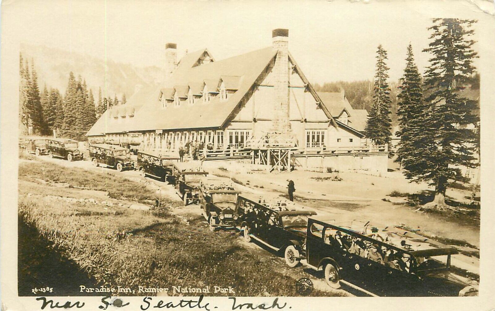 1928 Paradise Inn, Rainier National Park, Washington Real Photo Postcard/RPPC