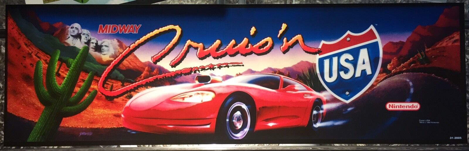 Cruisin (Cruis'n) USA Arcade Marquee 28.375