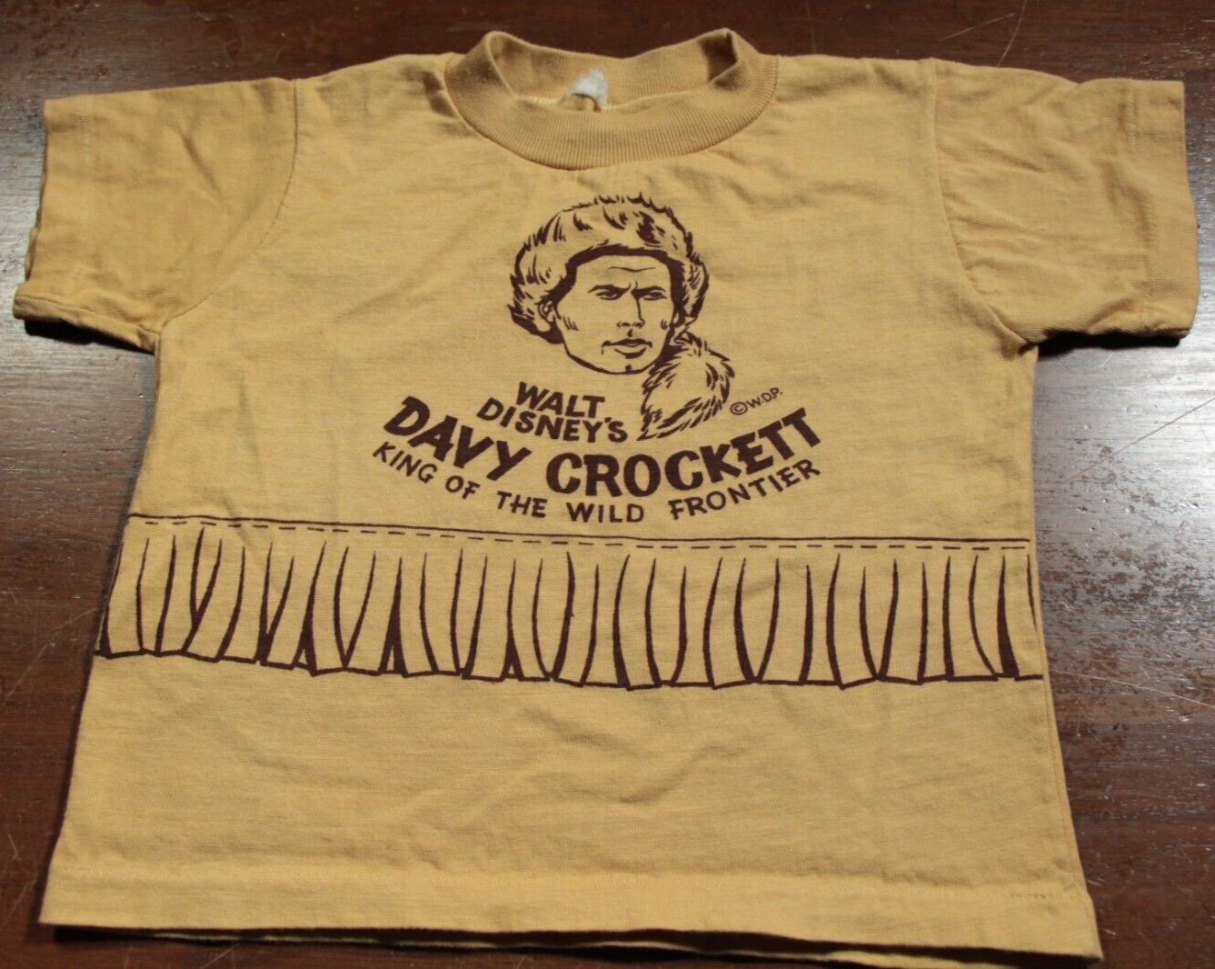 Vintage Walt Disney's Davy Crockett King of the Frontier T-Shirt Youth Kids WDP