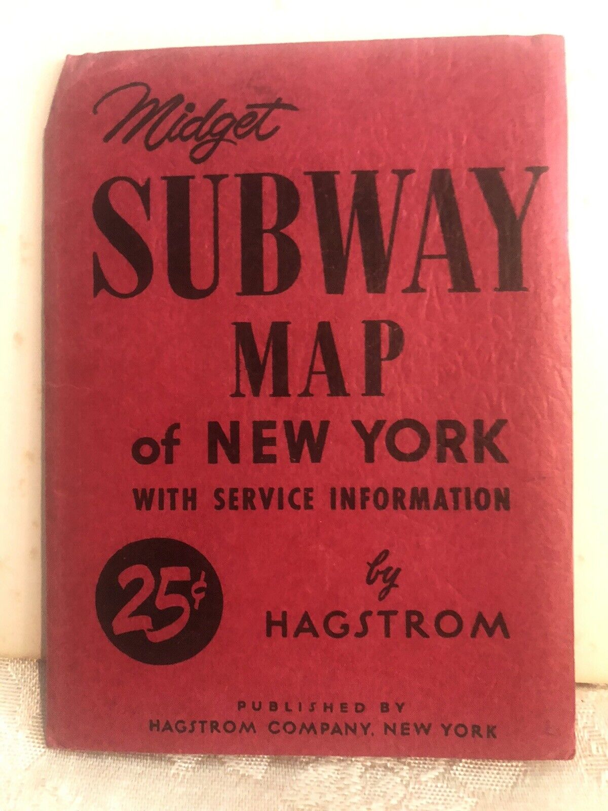 Vintage 1952 New York City NYC Subway Map